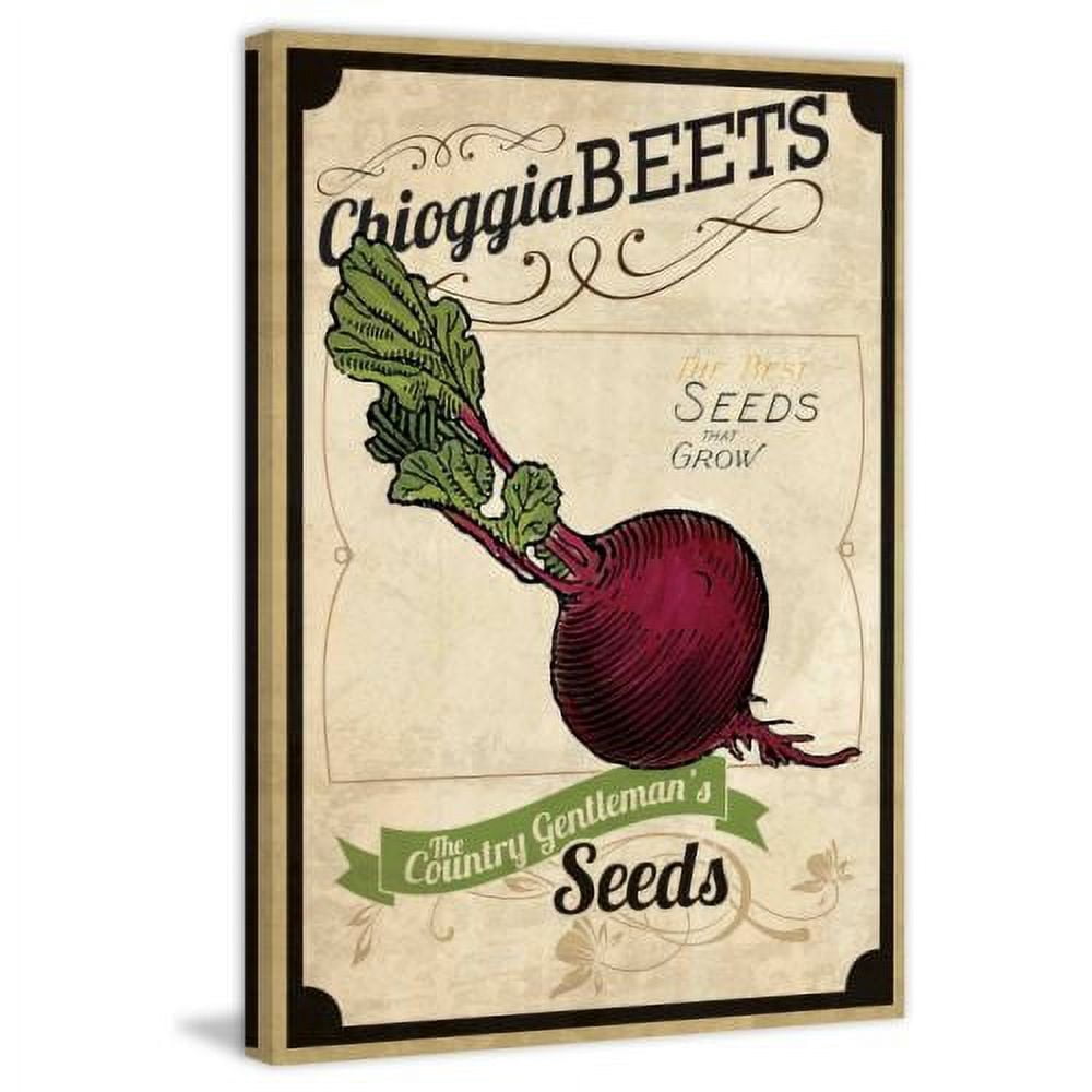 "Seed Packet Beet" Painting Print on Wrapped Canvas
