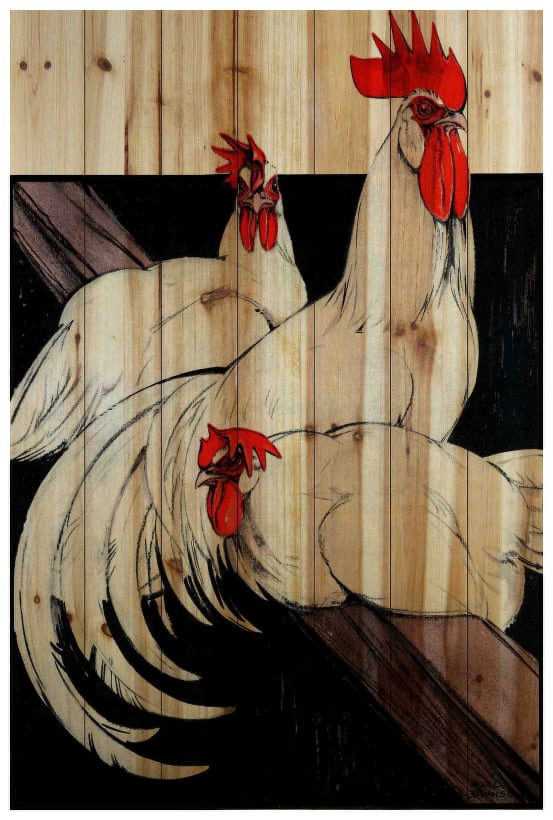 Marmont Hill Inc Marmont Hill - 'Journal Poultry 3' Painting Print on Natural Pine Wood