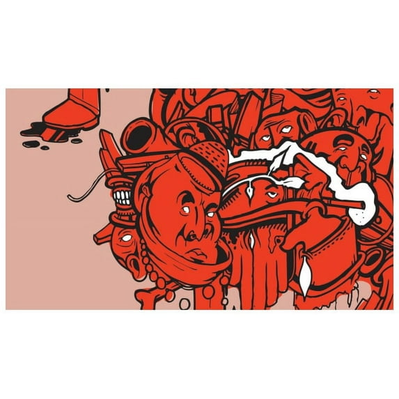 Marmont Hill Mh-Jrug-15-C-24 12" X 24" "Big Business 2" Giclee Art Print On Stretched