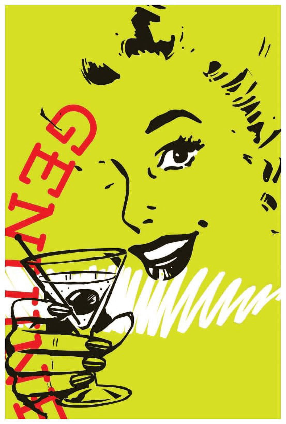 Marmont Hill "Girl Drink 1" Print on Canvas