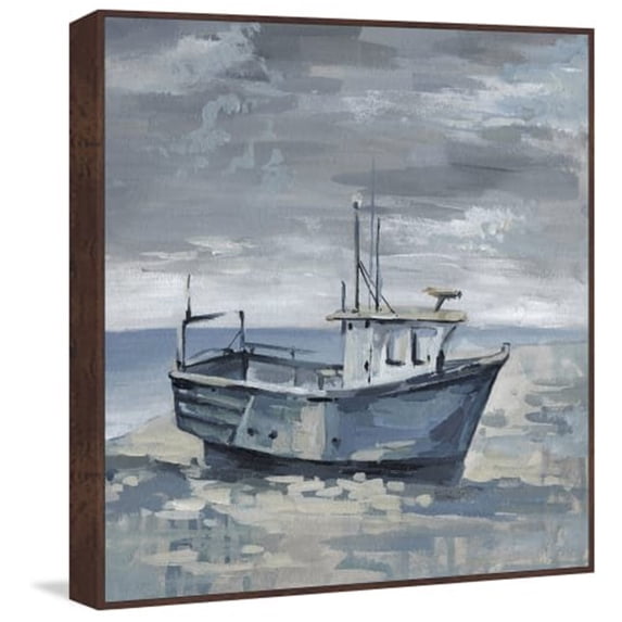 Dark Clouds Floater Framed Painting Print on Canvas