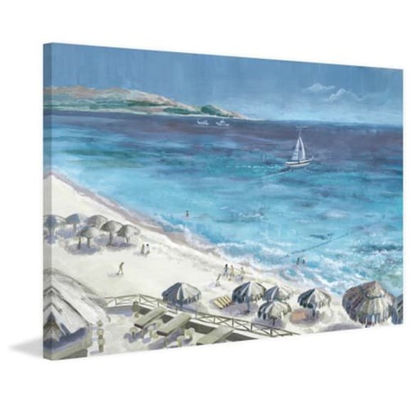 Top View Painting Print on Wrapped Canvas