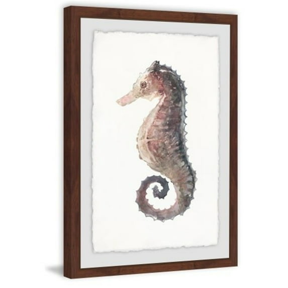 Marmont Hill Mh-Julcst-46-Dwfpfl-30 30" X 20" "Stiff Seahorse" Framed Giclee Painting On