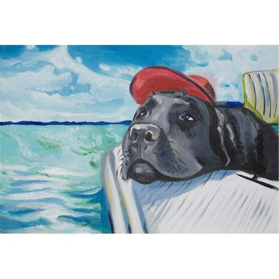 Marmont Hill Mh-Juldog-14-C-18 12" X 18" "Sailing Lab" Frameless Giclee Painting On Canvas