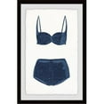 thumbnail image 1 of Marmont Hill Mh-Julncst-53-Bfpfl-12 12" X 8" "Navy Bikini" Framed Giclee Painting On Paper, 1 of 6