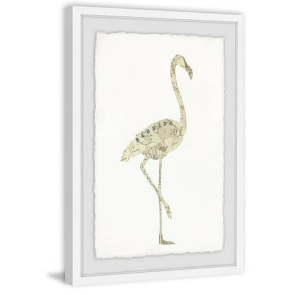 Marmont Hill Mh-Julncst-78-Wfpfl-12 12" X 8" "Brave Flamingo" Framed Giclee Painting On