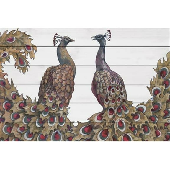 Marmont Hill Mh-Jultcn-17-Ww-18 12" X 18" "Peacock Partner I" Frameless Giclee Painting On