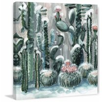 Marmont Hill Mh-Jultcn-43-C-40 40" X 40" "Cactus Garden Iii" Frameless Giclee Painting On