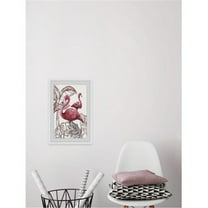 Marmont Hill Mh-Jultcn-74-Wfpfl-24 24" X 16" "Tropical Flamingos Ii" Framed Giclee