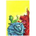 thumbnail image 1 of Marmont Hill Mh-Kidcur-113-C-45 45" X 30" "Funny Dinosaurs" Giclee Art Print On Stretched, 1 of 7