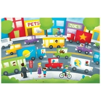 Marmont Hill Mh-Kidcur-123-C-45 30" X 45" "Traffic" Giclee Art Print On Stretched Canvas