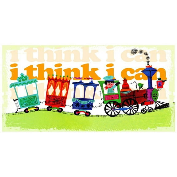Marmont Hill Mh-Kidcur-66-C-36 18" X 36" "I Think I Can" Giclee Art Print On Stretched