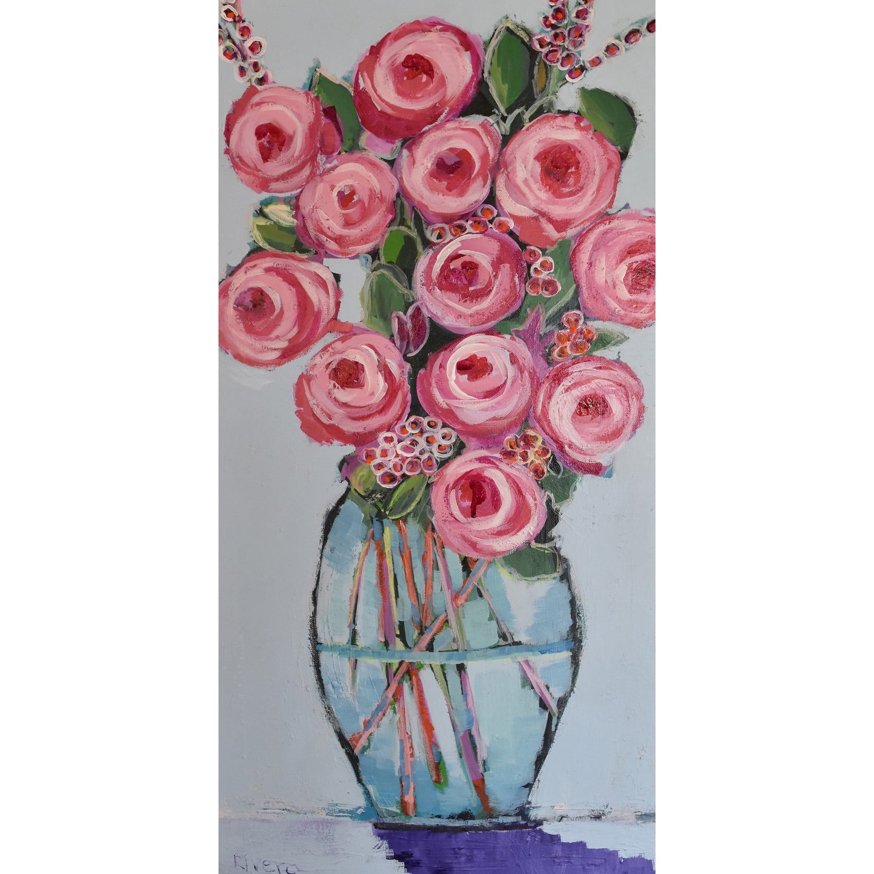 Marmont Hill Inc Marmont Hill - 'Tall Bouquet' by Michelle Rivera Painting Print on Wrapped Canvas - Multi-color