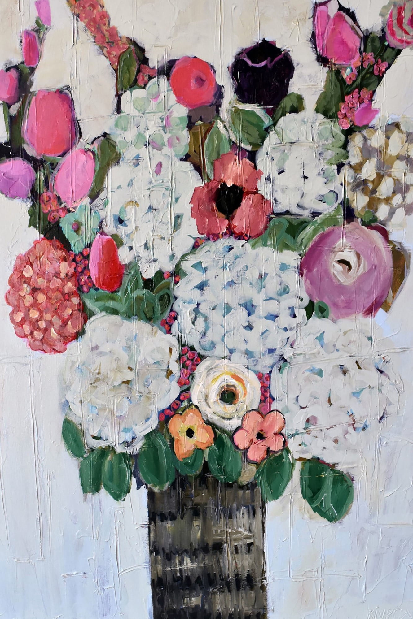 Marmont Hill "Lovely Bouquet" by Michelle Rivera Painting Print on Wrapped Canvas