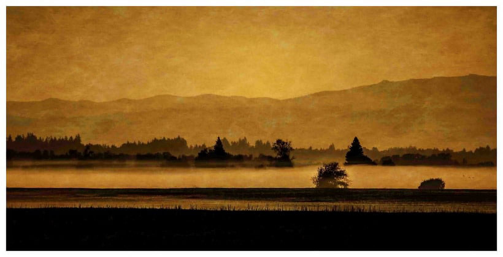 Marmont Hill 'Soft Blanket Of Fog' by Don Schwartz Painting Print on Wrapped Canvas