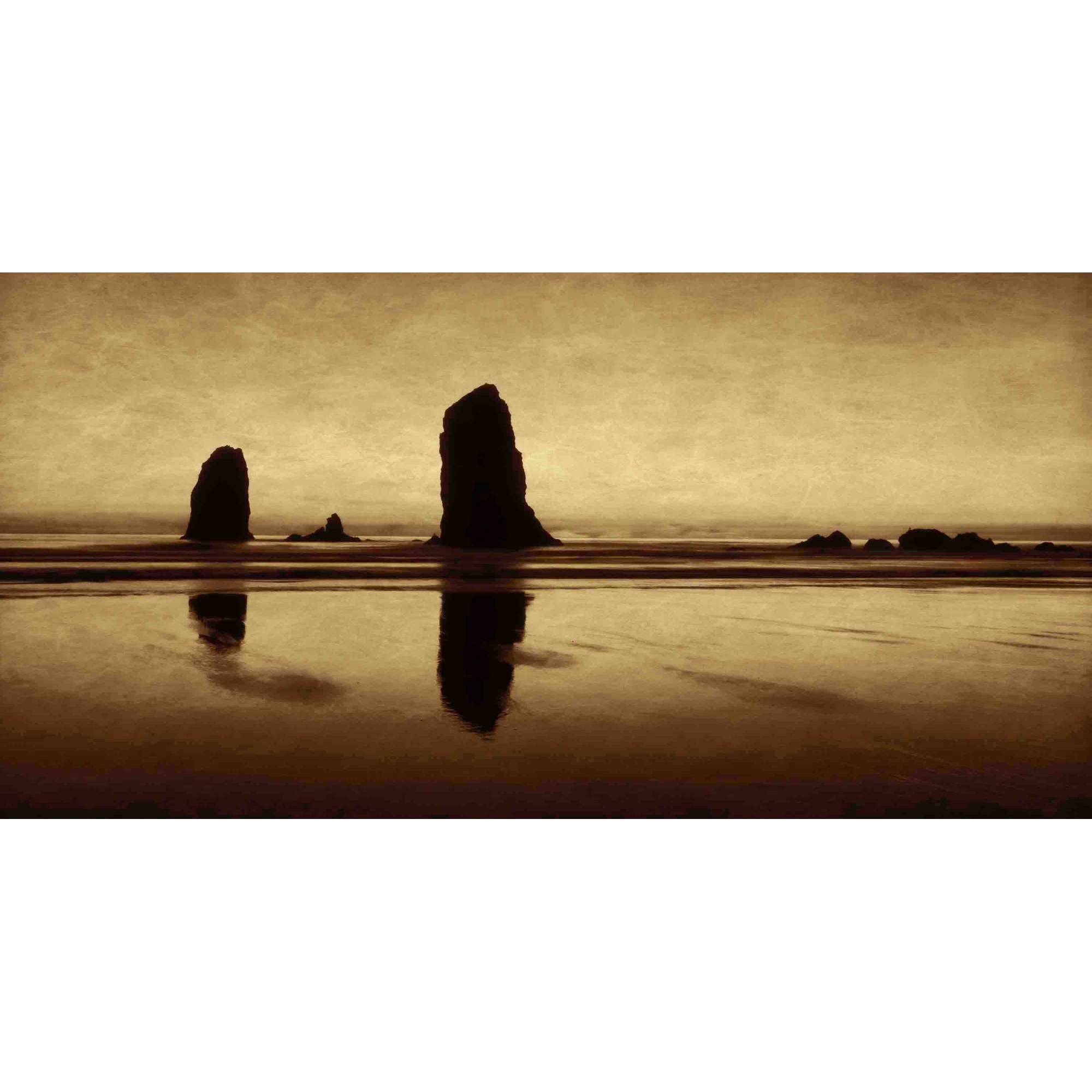 Marmont Hill Inc Marmont Hill - Pastel Evening on the Coast Painting Print on Canvas - Multi-color