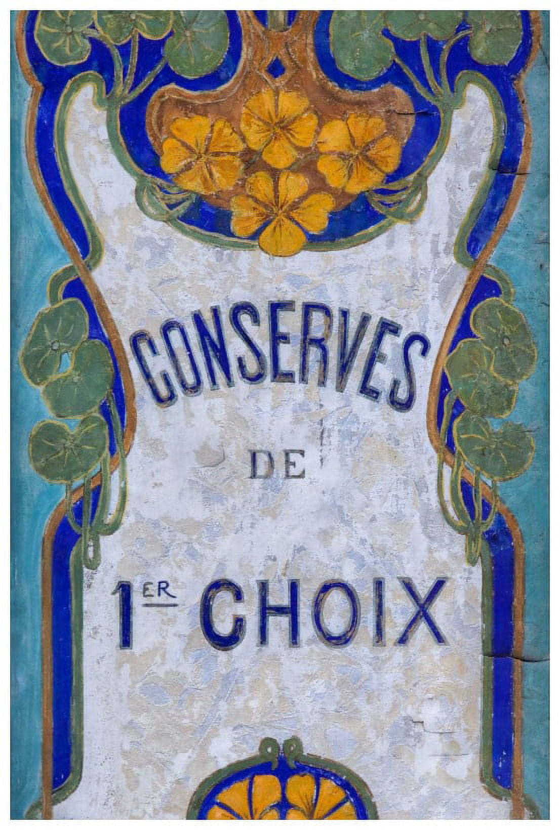 "Paris Art Nouveau Sign" Painting Print on Wrapped Canvas