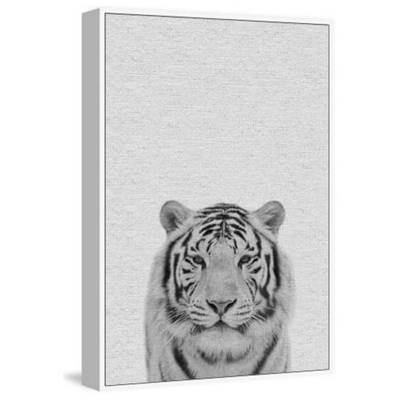 Marmont Hill Mh-Pekabo-7860-Wffdl-30 30" X 20" "Tamed Tiger Ii" Framed Giclee Painting On