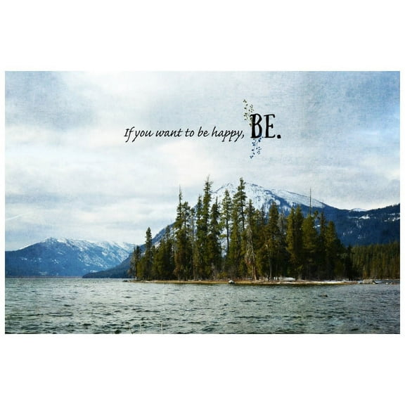 Marmont Hill Mh-Robdic-09-C-45 30" X 45" "Be Text" Giclee Art Print On Stretched Canvas By