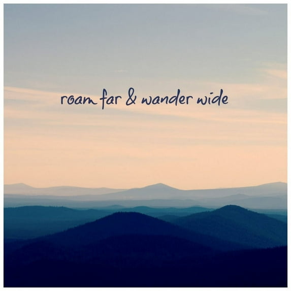 Marmont Hill Mh-Robdic-198-C-18 18" X 18" "Roam Far & Wander Wide" Giclee Art Print On