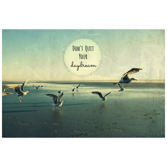 Marmont Hill Mh-Robdic-45-C-36 24" X 36" "Don’T Quit Text" Giclee Art Print On Stretched