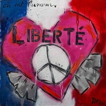 Marmont Hill Mh-Tori-303-C-40 40" X 40" "Liberté" Giclee Art Print On Stretched Canvas By
