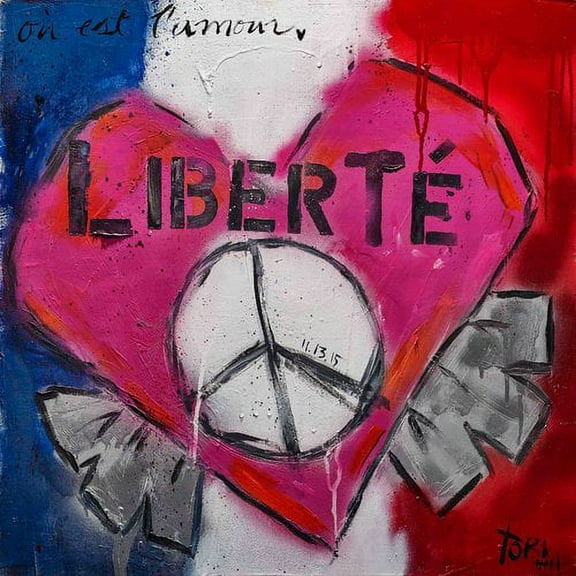Marmont Hill Mh-Tori-303-C-40 40" X 40" "Liberté" Giclee Art Print On Stretched Canvas By