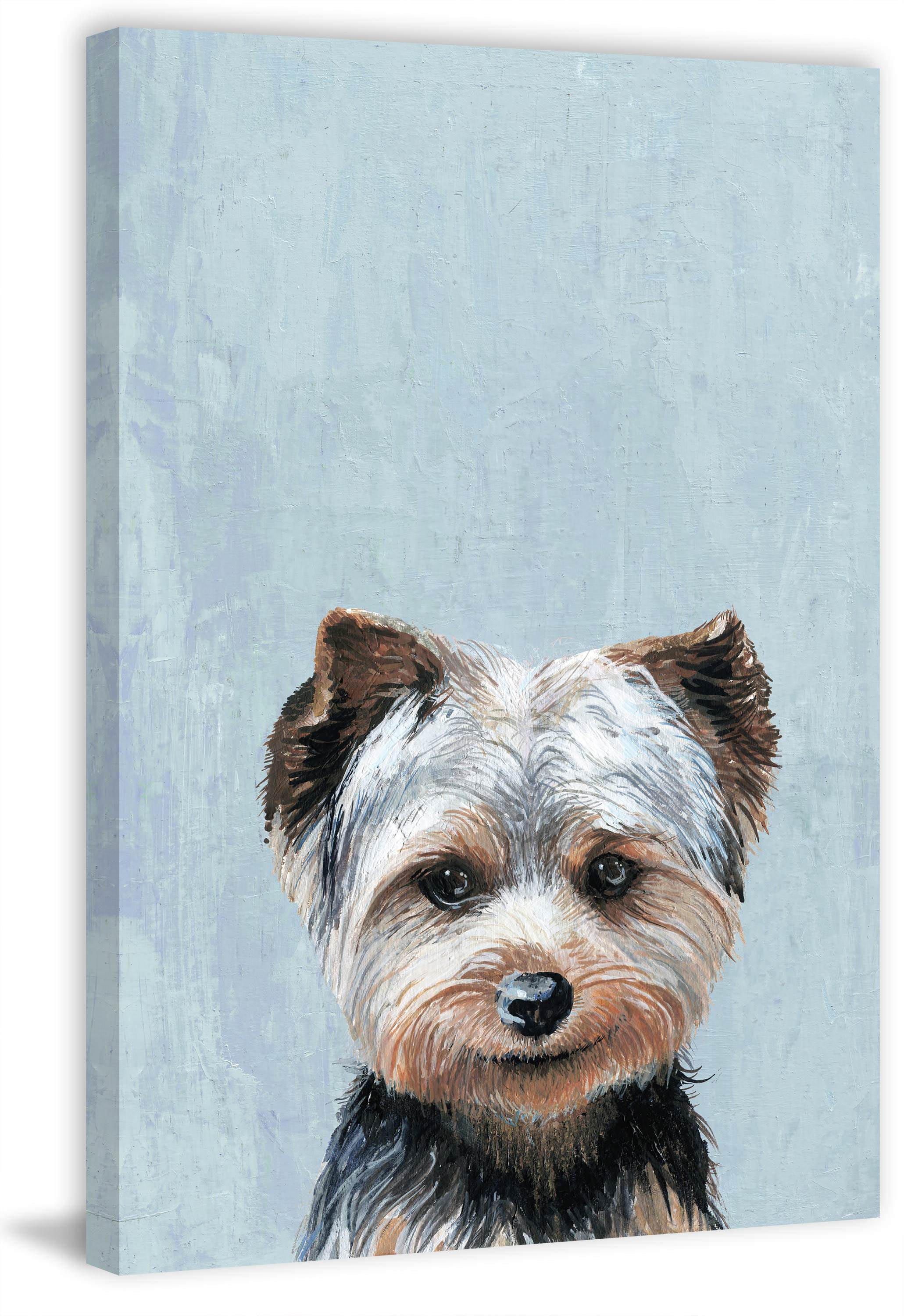 Marmont Hill "Mischievous Dog" Painting Print on Wrapped Canvas