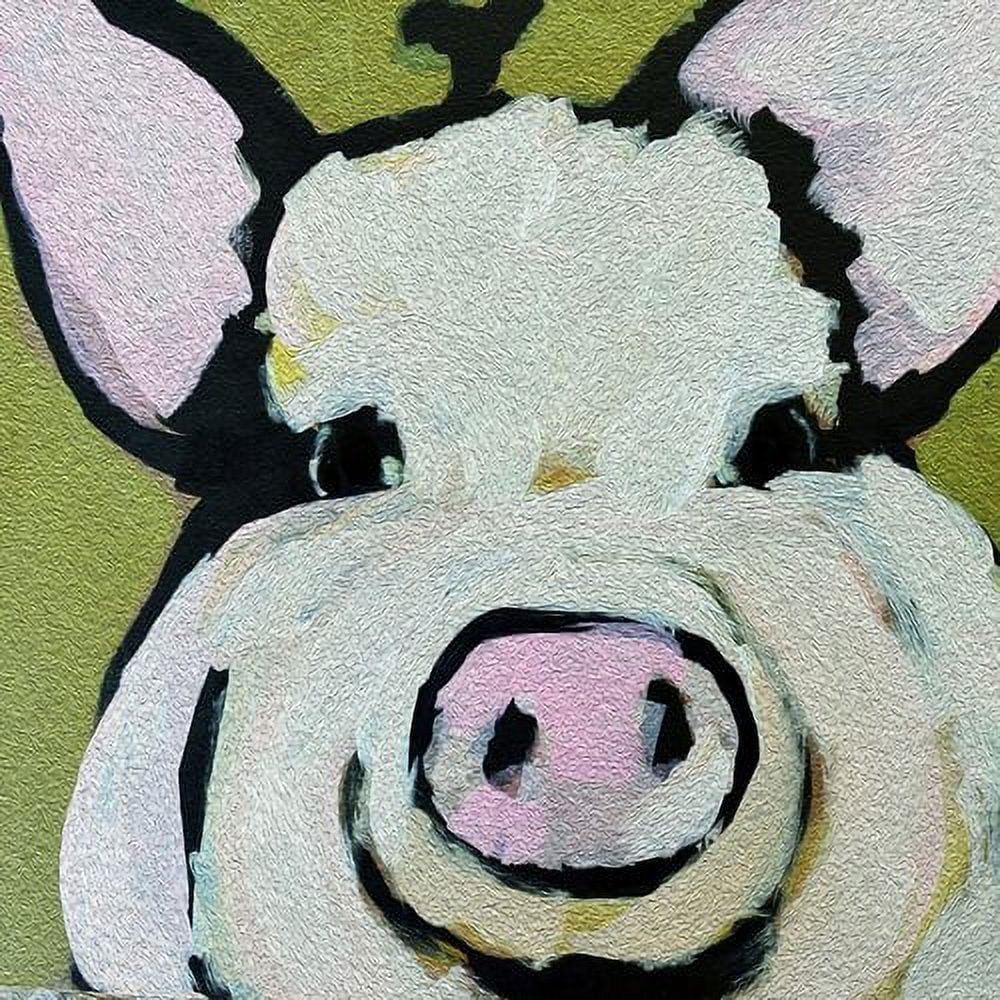 Marmont Hill "Modern Pig" by Michelle Rivera Painting Print on Wrapped Canvas