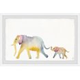 thumbnail image 1 of Marmont Hill Mom And Baby Elephant Framed Wall Art, 45.00" x 1.50", 1 of 6