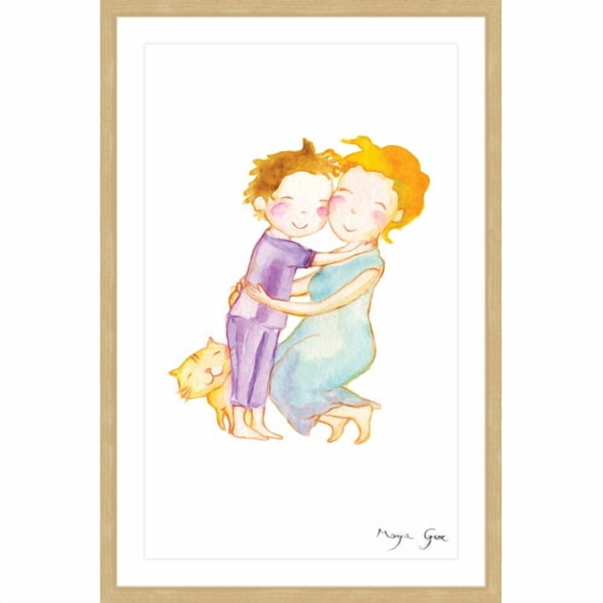 Marmont Hill "Mom Hug" by Maya Gur Framed Painting Print