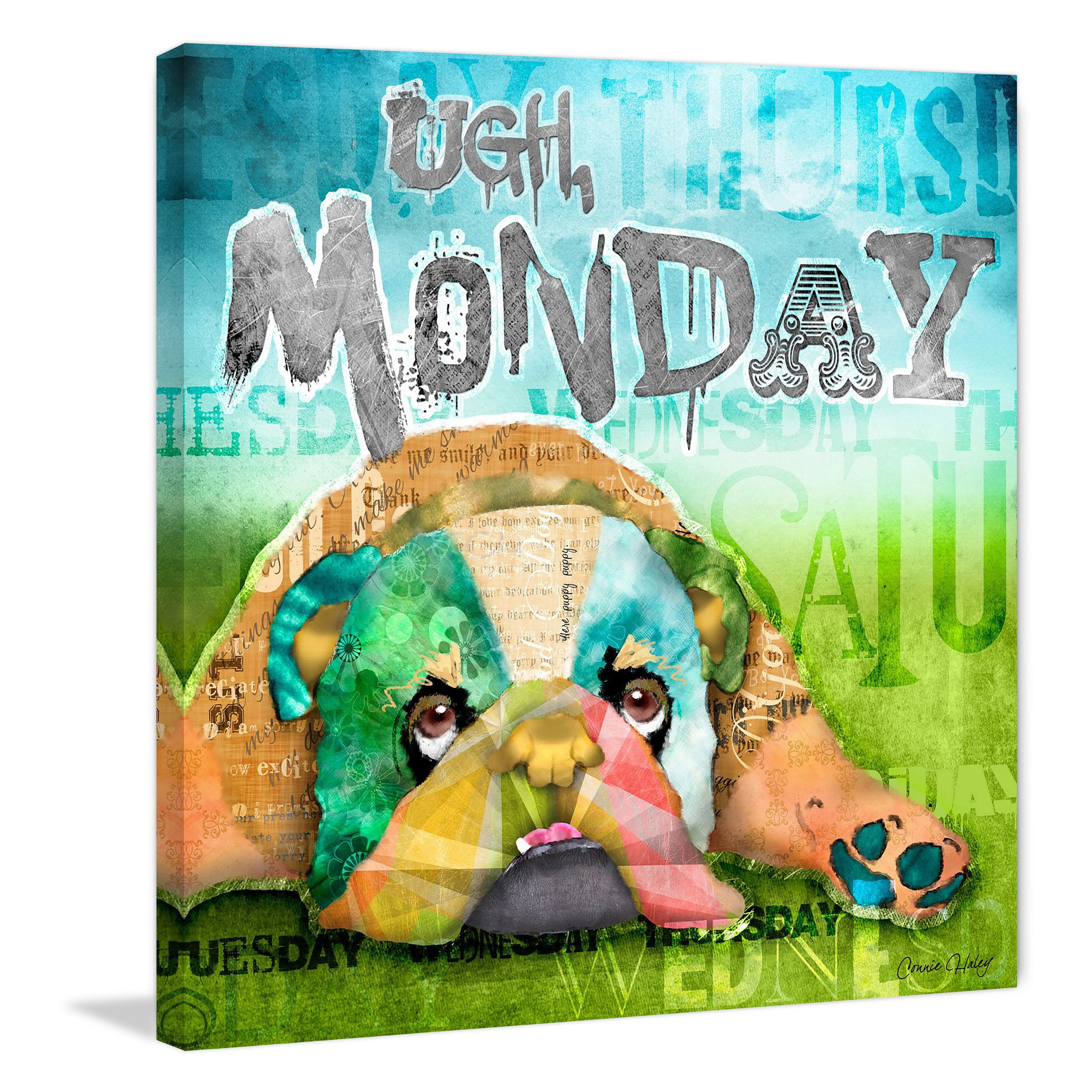 Marmont Hill - "Monday Dog" by Connie Haley Painting Print on Wrapped Canvas
