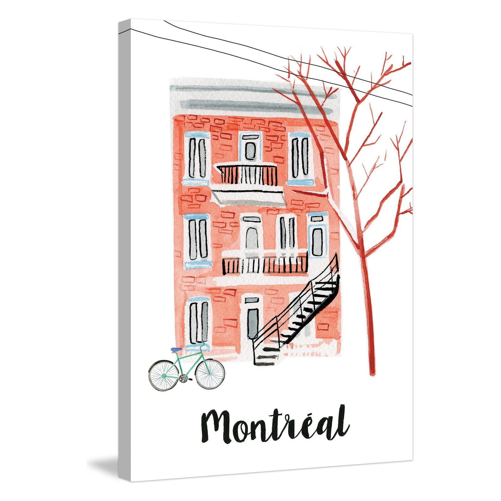Marmont Hill "Montreal Apartment" by Molly Rosner Painting Print on Wrapped Canvas