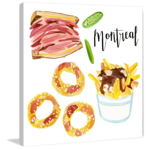 Marmont Hill 'Montreal Eats' by Molly Rosner Painting Print on Wrapped Canvas