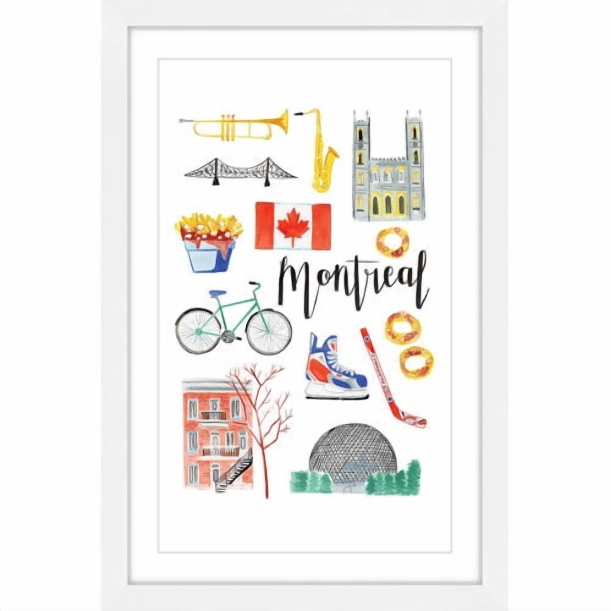 Marmont Hill 'Montreal Icons' by Molly Rosner Framed Painting Print