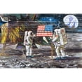thumbnail image 1 of Marmont Hill - "Moon Landing" Painting Print on White Wood, 1 of 5