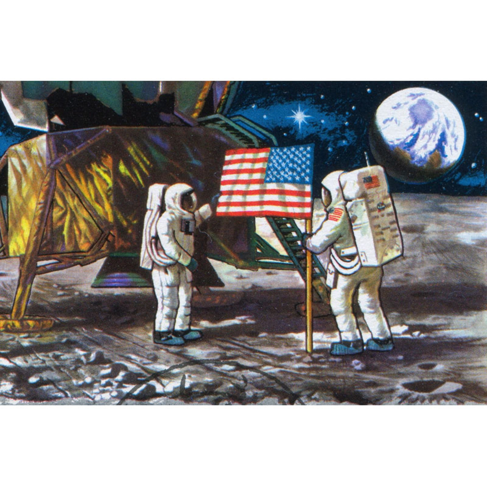 Marmont Hill Moon Landing Painting Print on Wrapped Canvas