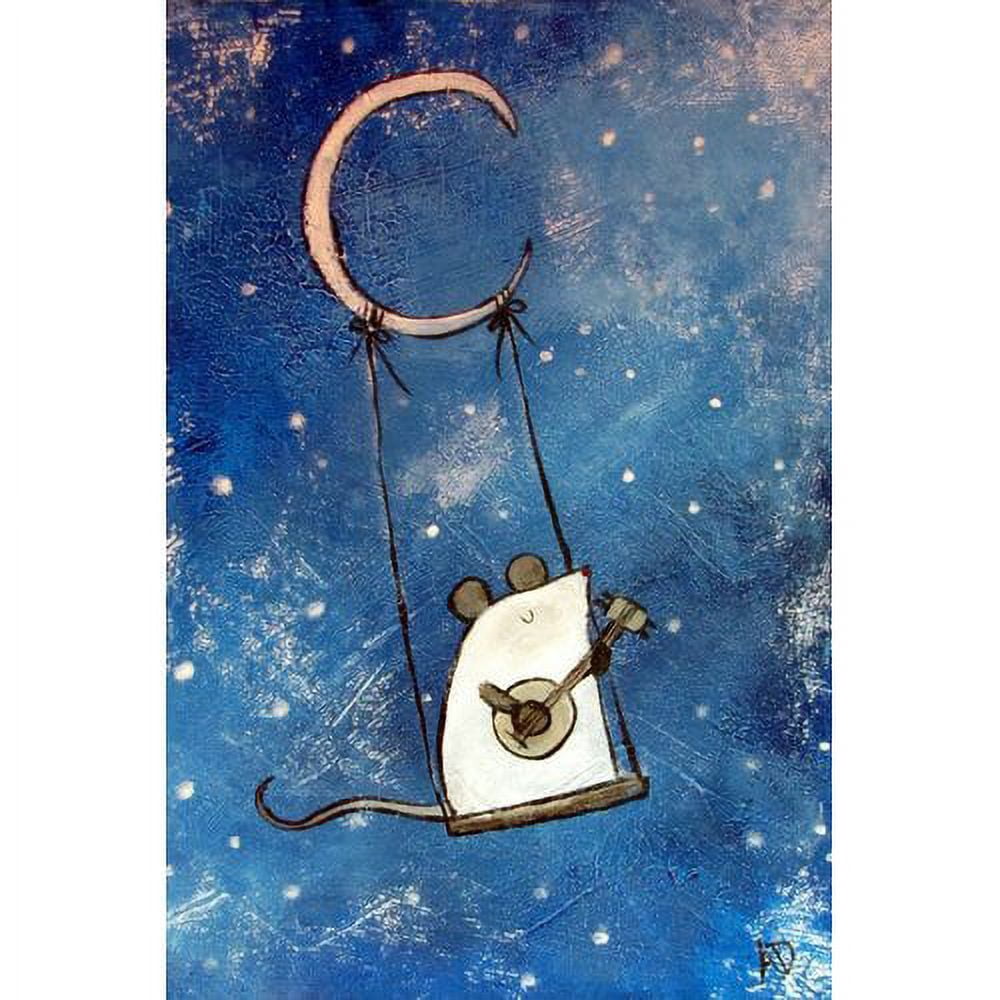 Marmont Hill "Moon Swing" by Andrea Doss Painting Print on Wrapped Canvas