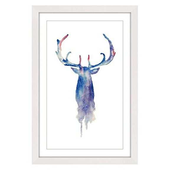 Marmont Hill "Moose Paint" Framed Painting Art Print, 12.0" x 1.5"