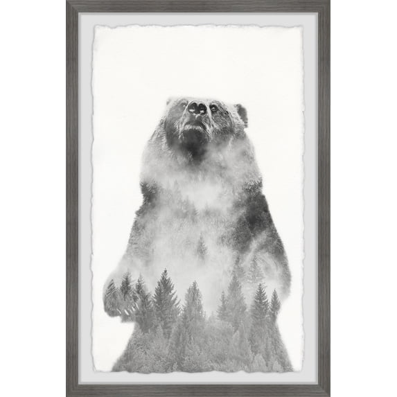 Marmont Hill Mountain Bear Framed Wall Art