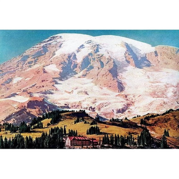 Marmont Hill - "Mt. Rainier" Painting Print on Wrapped Canvas