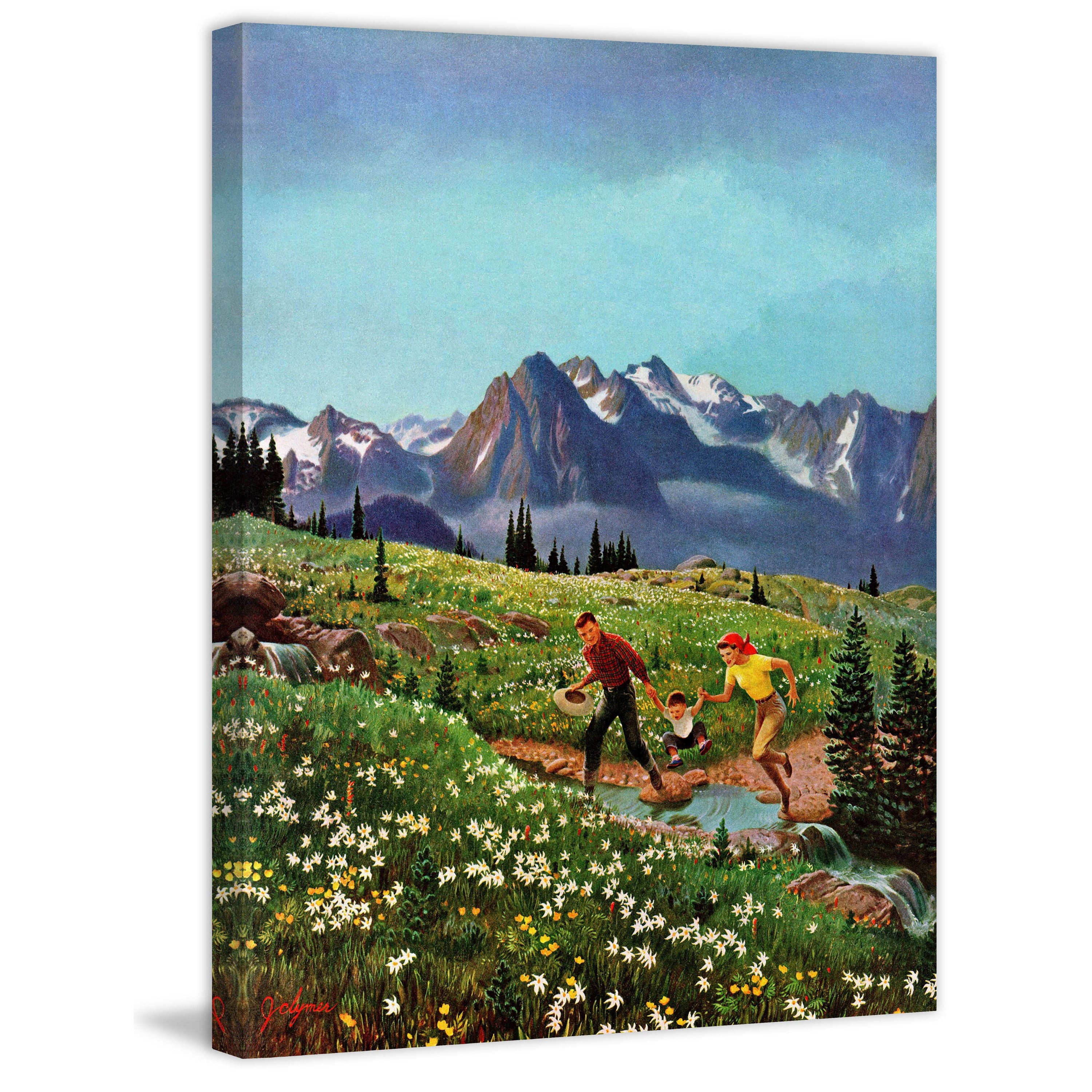 Marmont Hill "Mt. Rainier Picnic" Painting Print on Wrapped Canvas