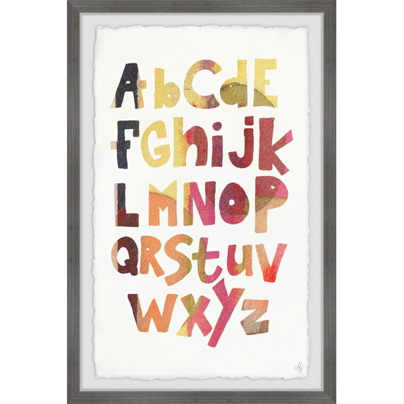Marmont Hill Multi-color Alphabet Framed Wall Art