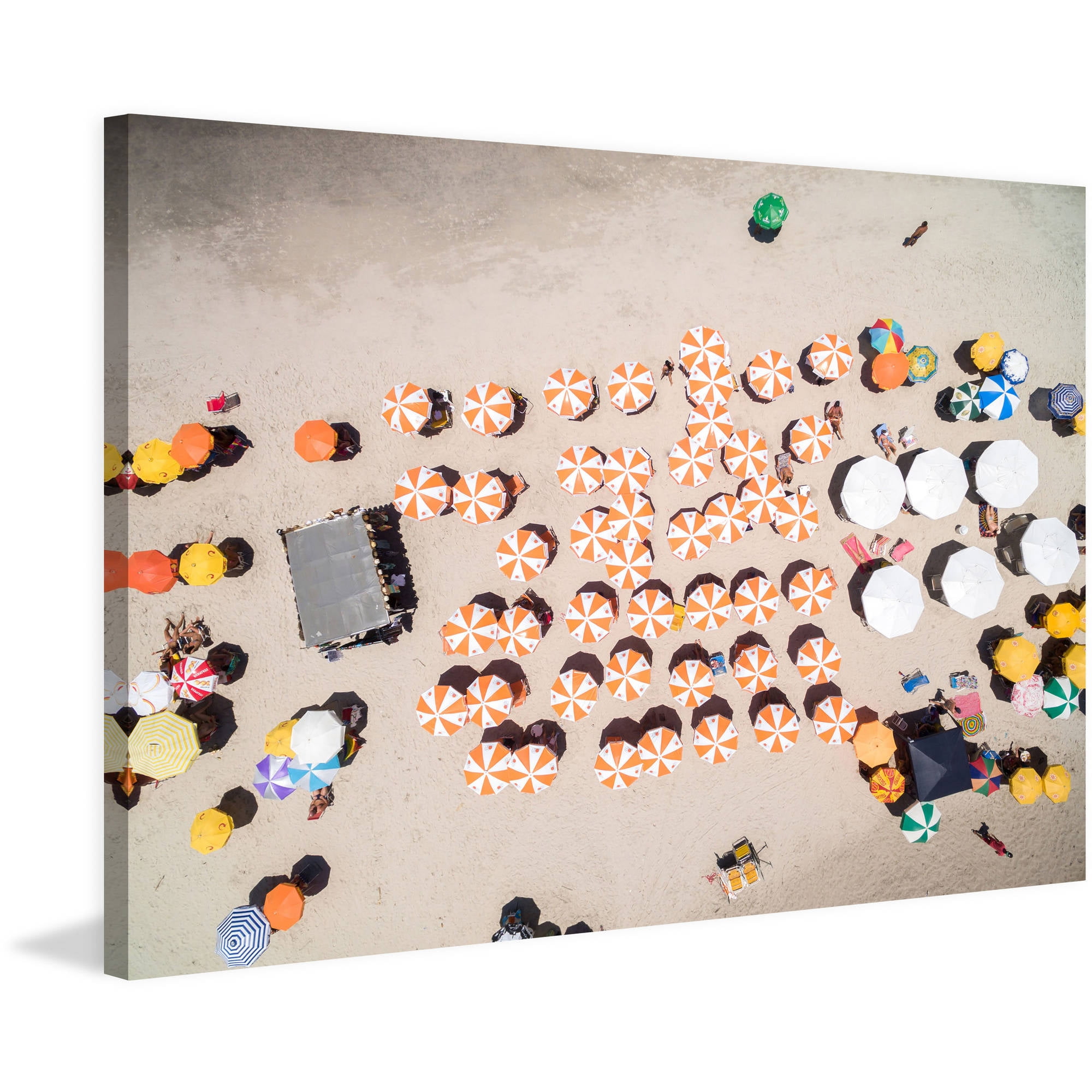Marmont Hill "Multicolored Umbrellas" Painting Print on Wrapped Canvas