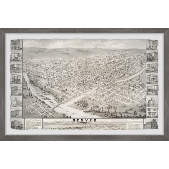 Marmont Hill Must See in Denver Framed Wall Art, 20" x 30"