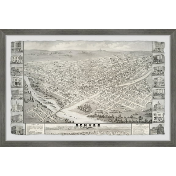 Marmont Hill Must See in Denver Framed Wall Art, 8" x 12"