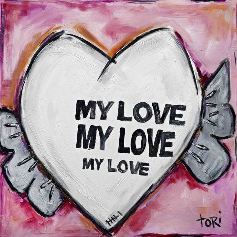 24" x 24" Abstract Pink and White Canvas Quote Art
