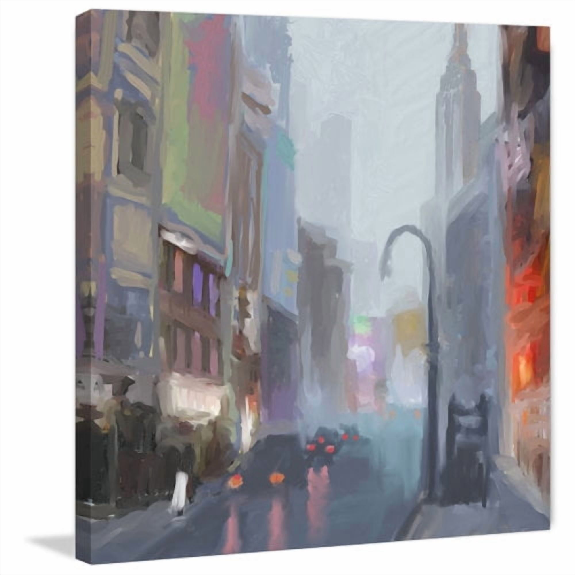 Marmont Hill 'Ny Street Lamp' by Rick Novak Painting Print on Wrapped Canvas