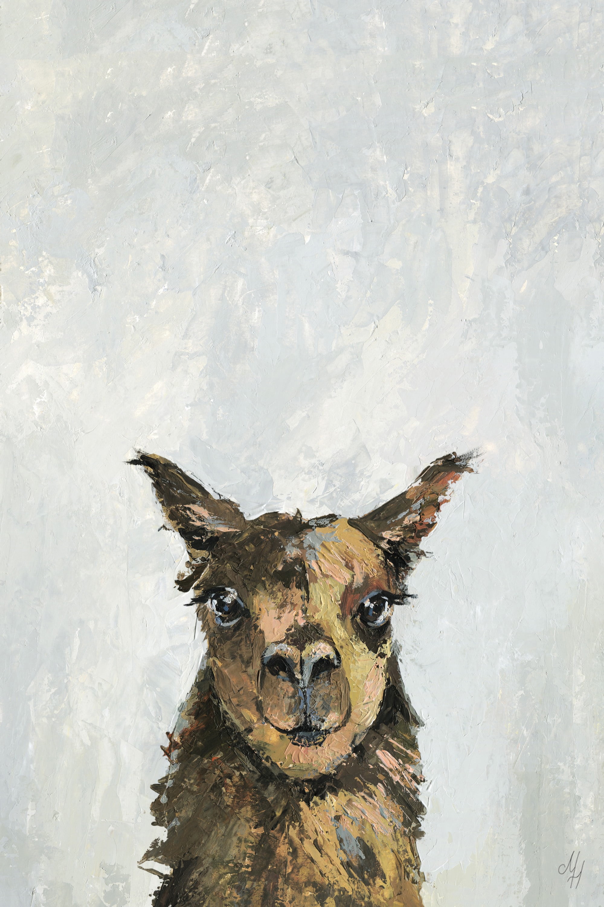 Marmont Hill Naughty Llama II Canvas Wall Art