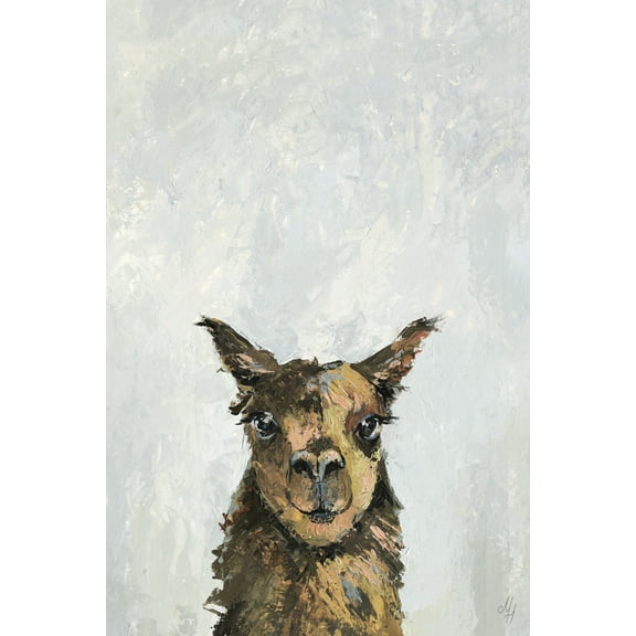 Marmont Hill Naughty Llama II Canvas Wall Art